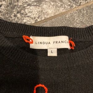 One of a kind Lingua Franca cashmere sweater